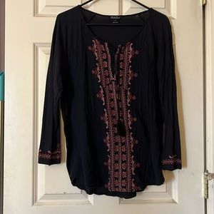 Lucky Brand Navy top, XL